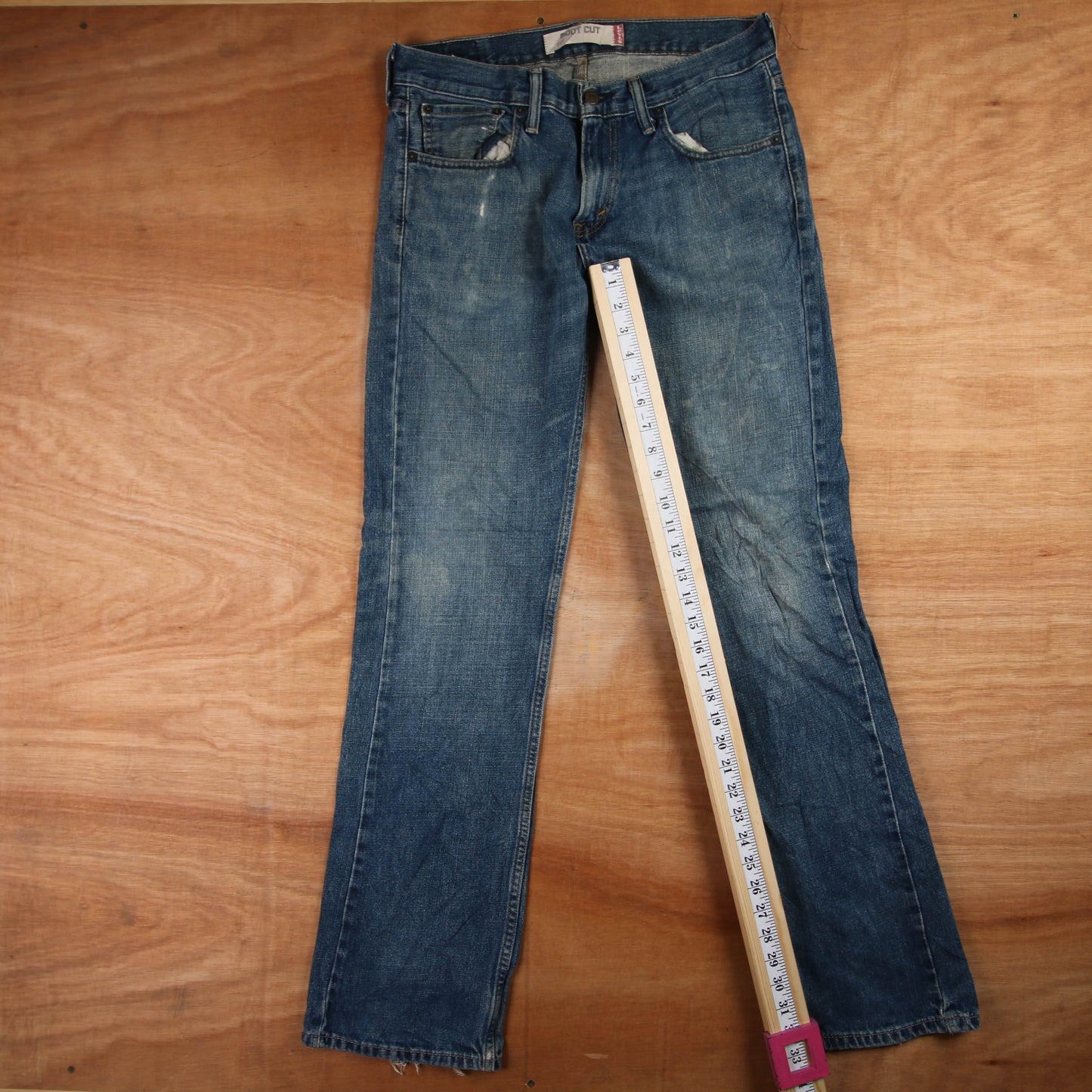 Levi's 327 Red Tab W32 L33 Bootcut Blue Denim Jeans