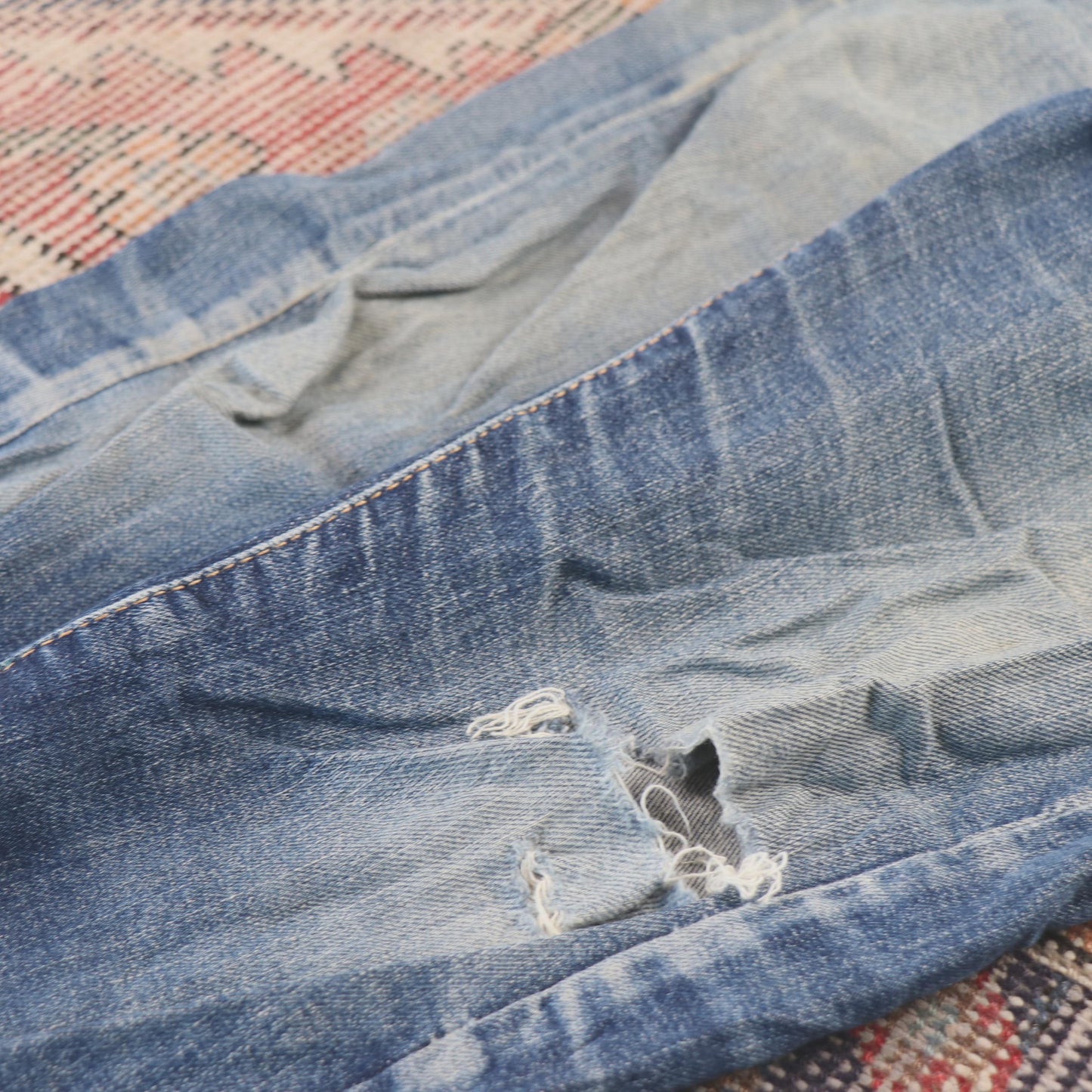 Levi's W28 L26 Skinny Classic Ripped Style Blue Denim Jeans