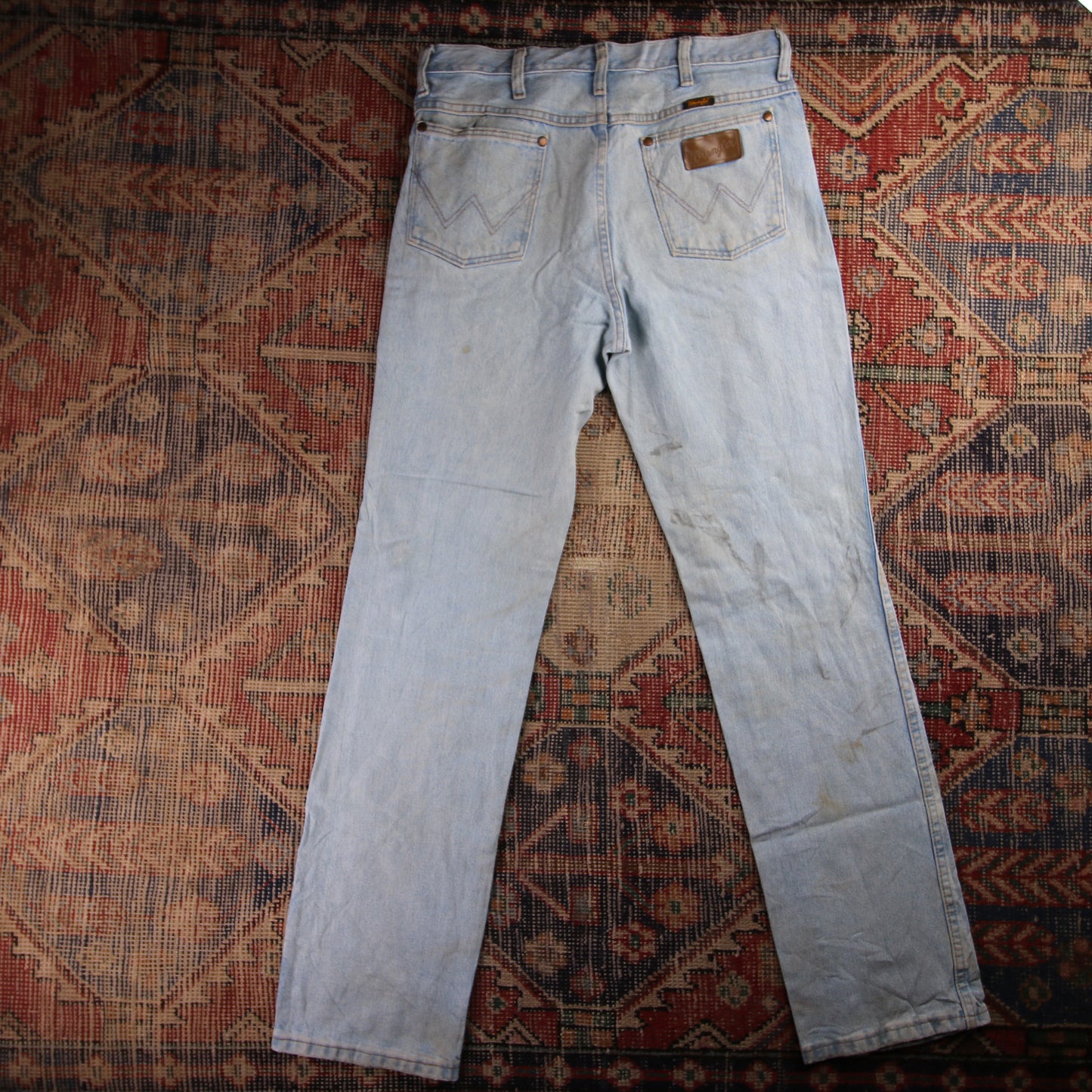 Wrangler W32 L33 Straight Blue Denim Jeans