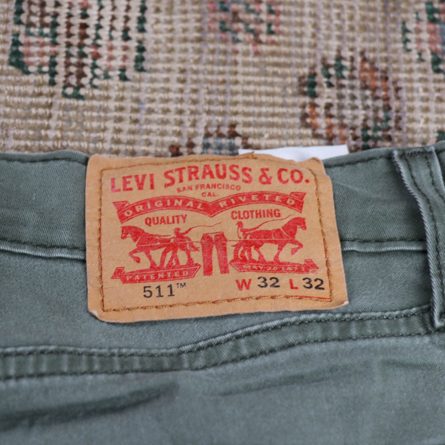 Levi's W34 L31 Straight Leg Regular Fit Blue Denim Jeans
