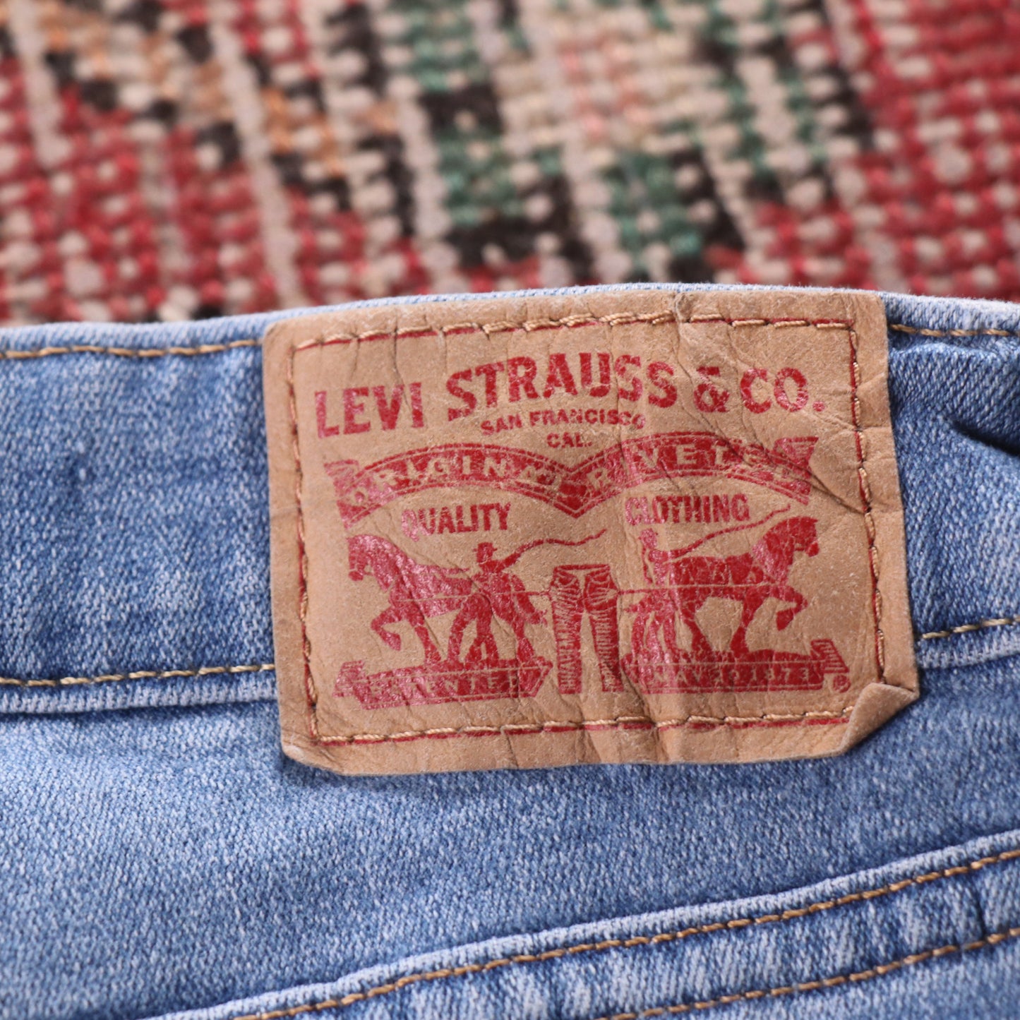 Levi's 721 Red Tab W26 L28 Skinny Blue Denim Jeans