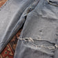 Levi's 505 Orange Tab W42 L30 Straight Leg Regular Fit Classic Ripped Style Blue