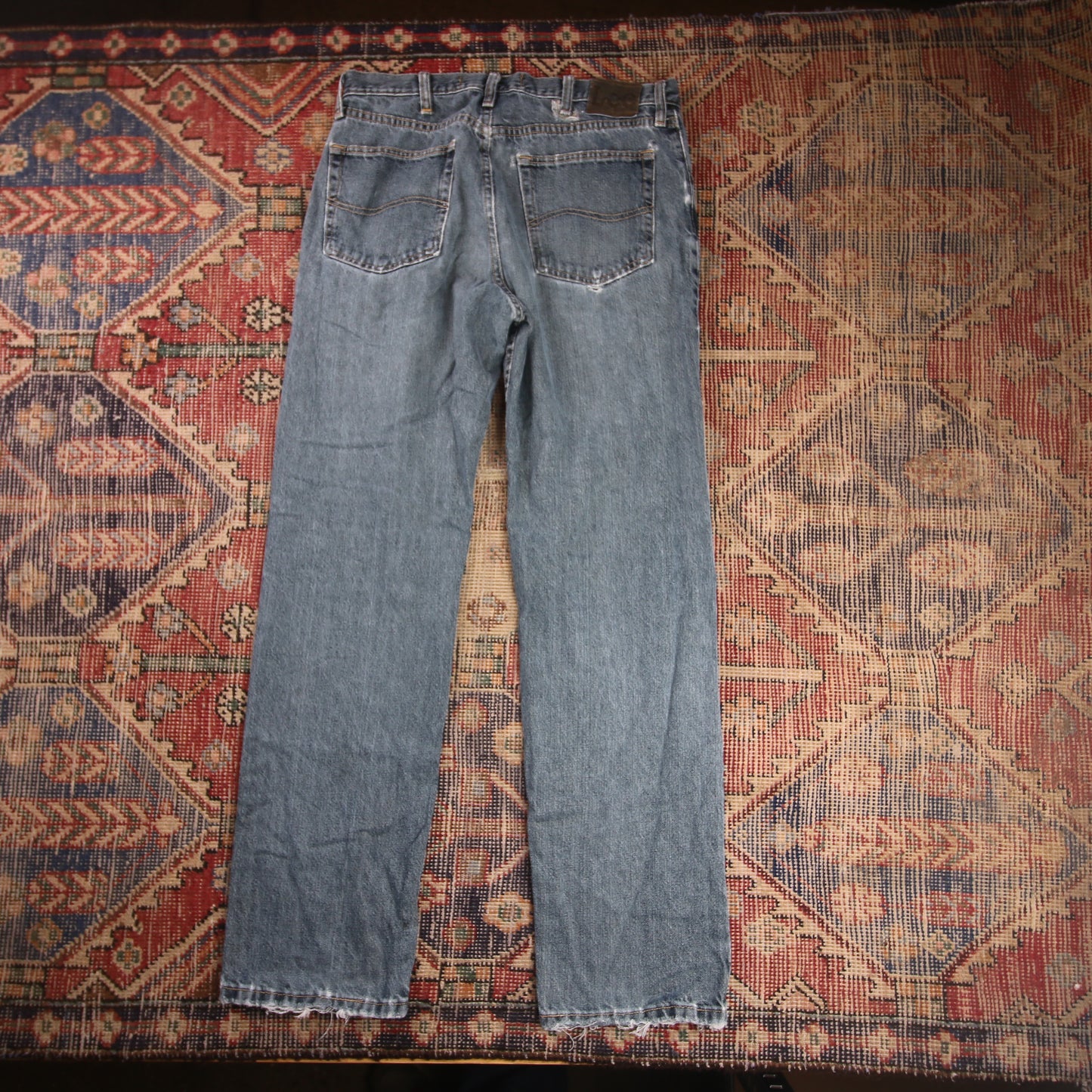 Lee W32 L31 Straight Leg Regular Fit Blue Denim Jeans