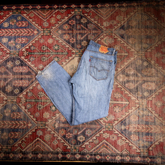 Levi's 505 W36 L31 Straight Leg Regular Fit Blue Denim Jeans
