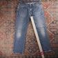 Levi's 514 Red Tab W32 L30 Straight Leg Classic Ripped Style Blue Denim Jeans