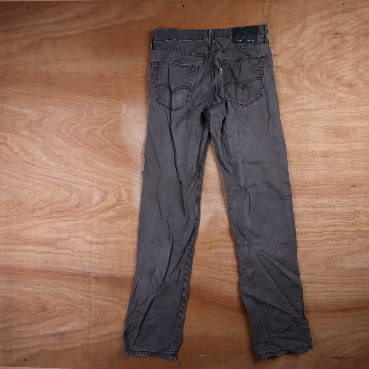 Levi's 514 Red Tab W28 L30 Straight Leg Grey Denim Jeans