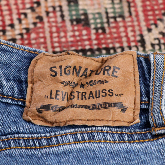 Levi's Signature W32 L28 Straight Leg Regular Fit Blue Denim Jeans