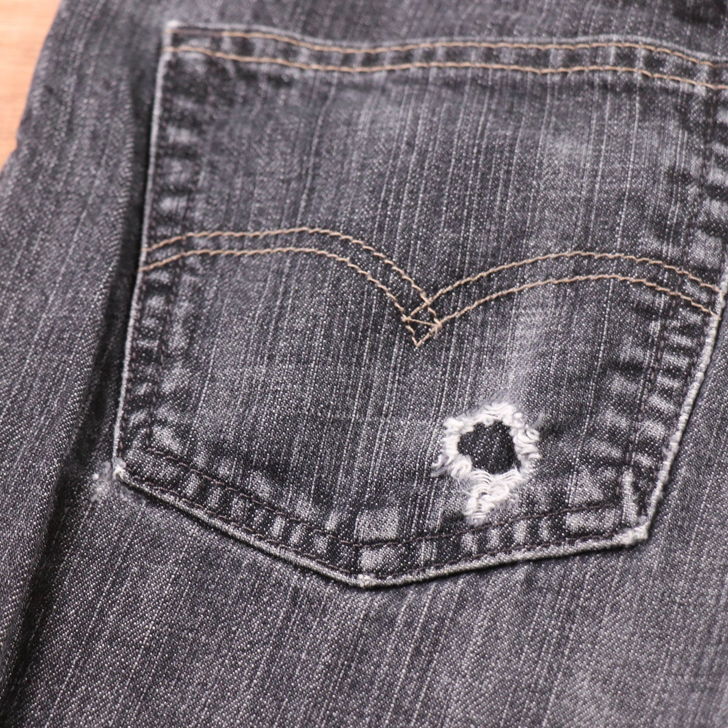 Levi's 514 Red Tab W34 L31 Straight Leg Grey Denim Jeans