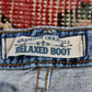 Wrangler W36 L32 Straight Leg Relaxed Fit Blue Denim Jeans