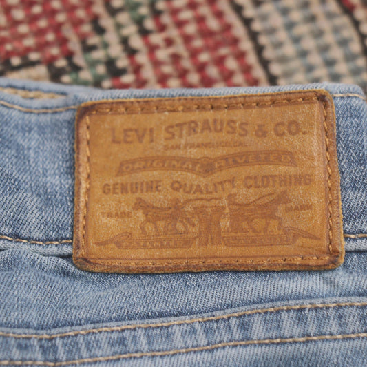 Levi's 710 W30 L30 Skinny Classic Ripped Style Blue Denim Jeans