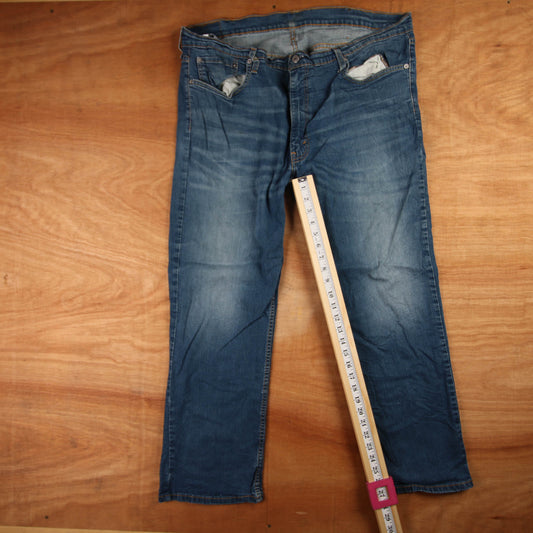 Levi's 505 Red Tab W42 L27 Straight Leg Regular Fit Blue Denim Jeans