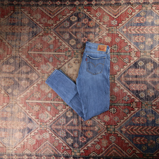 Levi's 511 Red Tab W28 L29 Slim Fit Blue Denim Jeans