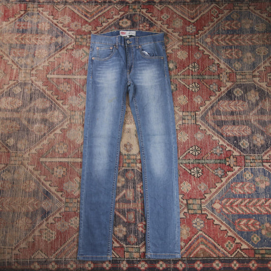 Levi's 519 W26 L28 Slim Fit Blue Denim Jeans
