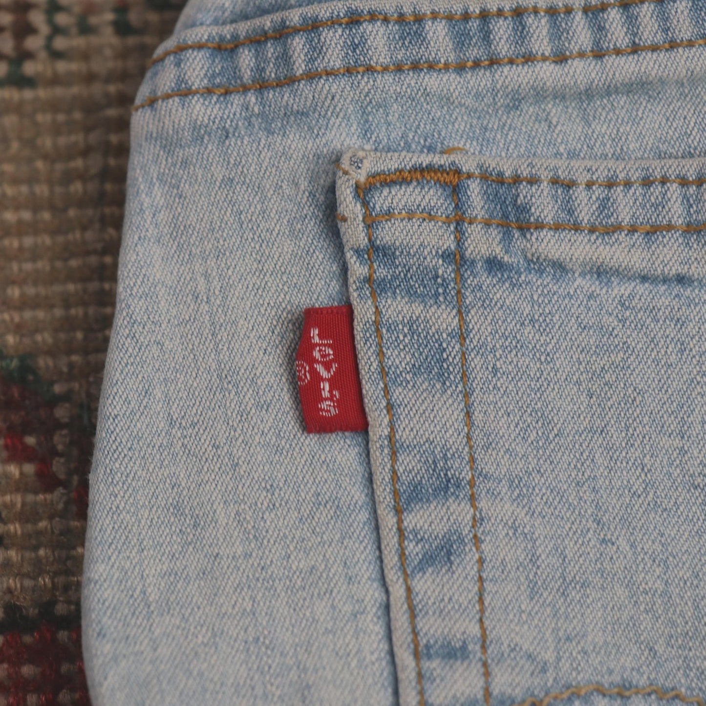 Levi's W34 L32 Straight Leg Loose Fit Blue Denim Jeans