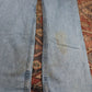 Wrangler W38 L33 Straight Leg Relaxed Fit Blue Denim Jeans