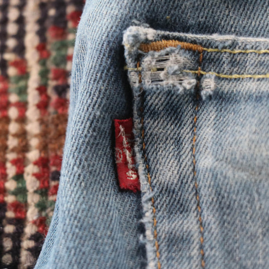 Levi's 506 Red Tab W30 L31 Straight Leg Blue Denim Jeans
