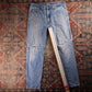 Levi's 501 Red Tab W36 L31 Original Fit Classic Ripped Style Blue Denim Jeans