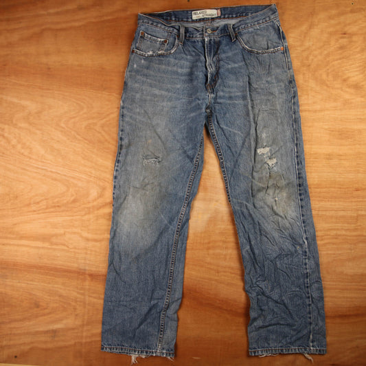 Levi's 559 Red Tab W34 L559 Straight Leg Relaxed Fit Blue Denim Jeans