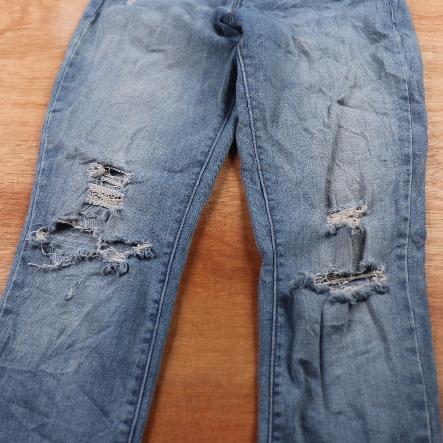 Levi's 711 Red Tab W30 L28 Skinny Classic Ripped Style Blue Denim Jeans