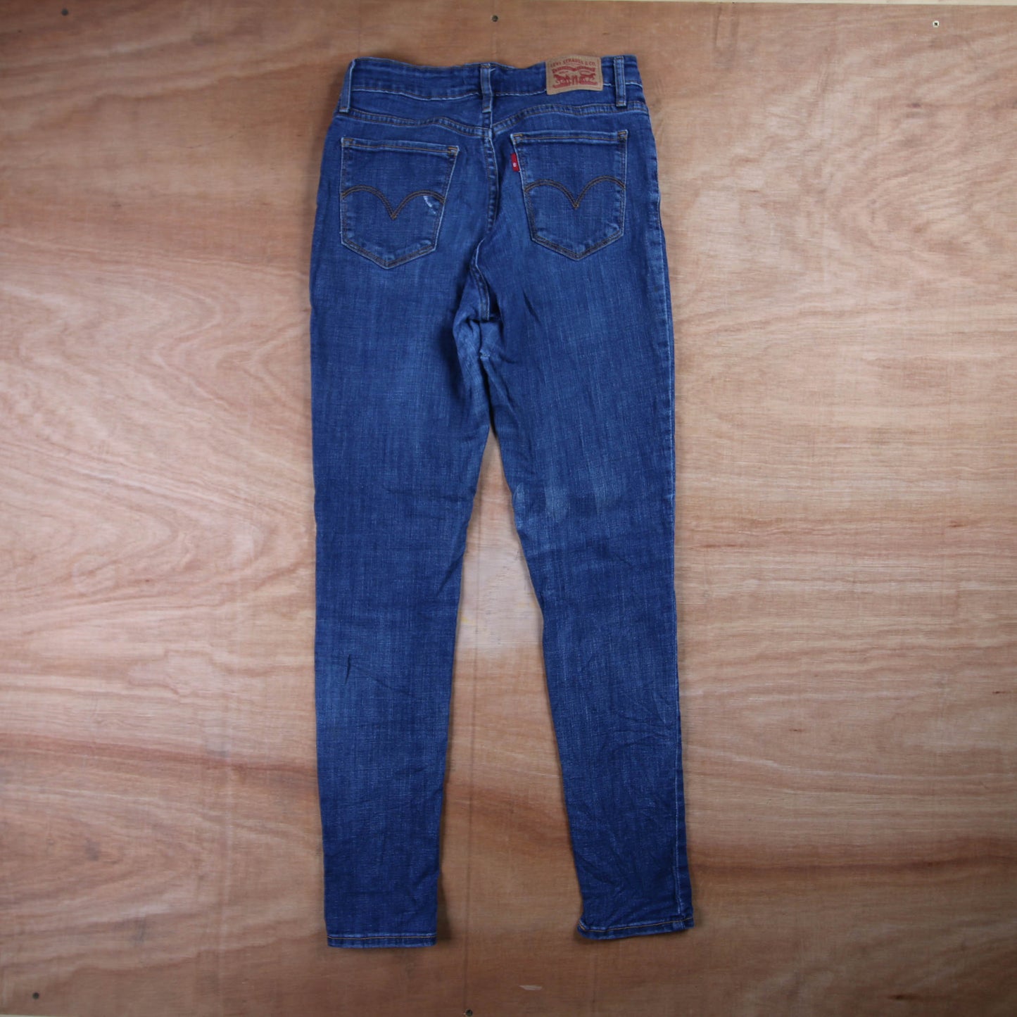 Levi's 711 Red Tab W28 L29 Skinny Blue Denim Jeans