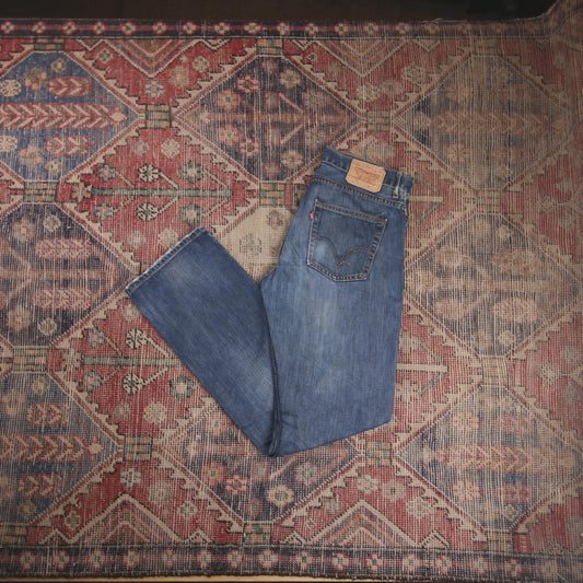 Levi's 37506 W34 L32 Straight Leg Blue Denim Jeans