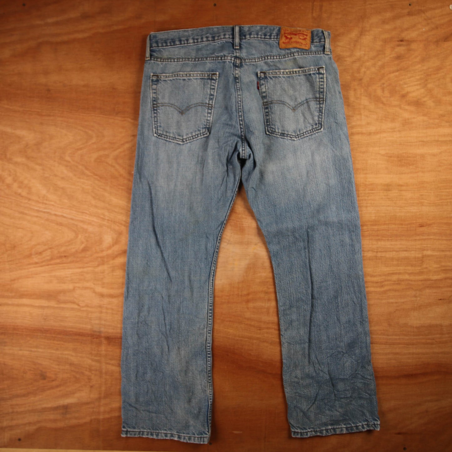 Levi's 514 Red Tab W36 L29 Straight Leg Blue Denim Jeans