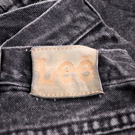 Lee W34 L30 Straight Leg Regular Fit Black Denim Jeans