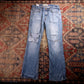 Levi's 527 W34 L31 Bootcut Classic Ripped Style Blue Denim Jeans