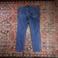 Lee W36 L28 Tapered Leg Relaxed Fit Blue Denim Jeans