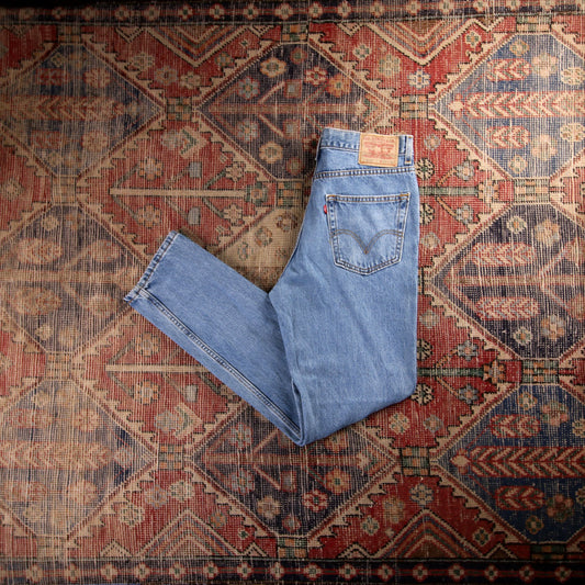 Levi's 512 Red Tab W30 L32 Tapered Leg Slim Fit Blue Denim Jeans