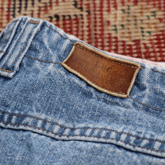 Lee W30 L30 Tapered Leg Loose Fit Classic Ripped Style Blue Denim Jeans