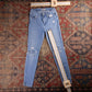 Levi's 721 Red Tab W24 L28 Skinny Classic Ripped Style Blue Denim Jeans