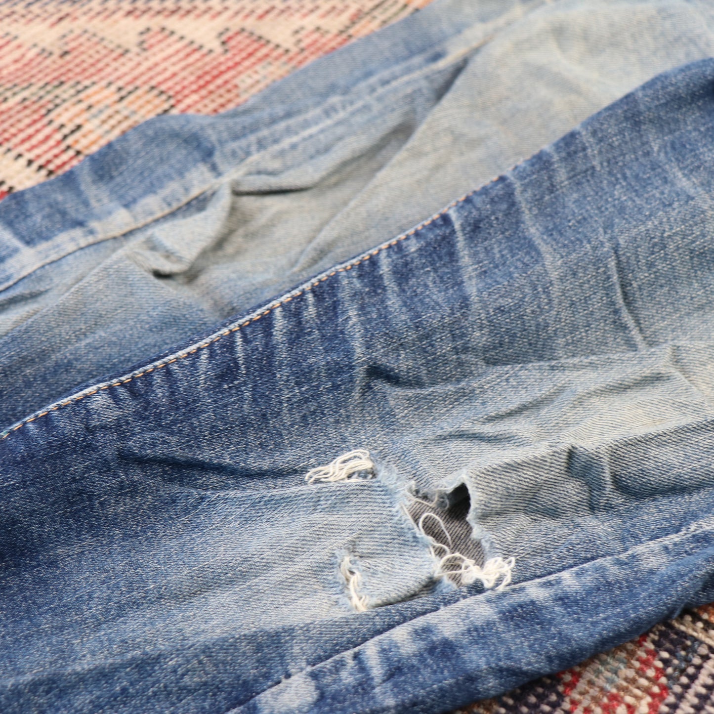 Levi's W28 L26 Skinny Classic Ripped Style Blue Denim Jeans