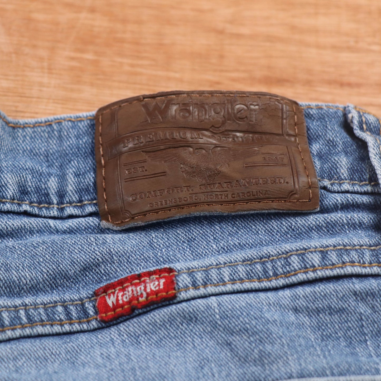 Wrangler Red Tab W30 L31 Straight Leg Blue Denim Jeans
