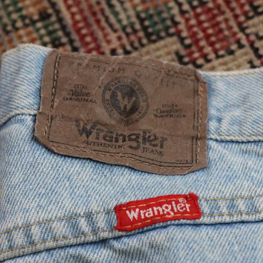Wrangler W30 L30 Straight Leg Relaxed Fit Blue Denim Jeans