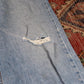 Levi's 505 W34 L30 Straight Leg Regular Fit Classic Ripped Style Blue Denim Jean
