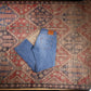 Levi's 501 W34 L28 Original Fit Classic Ripped Style Blue Denim Jeans