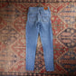 Levi's 721 Red Tab W26 L30 Skinny Classic Ripped Style Blue Denim Jeans