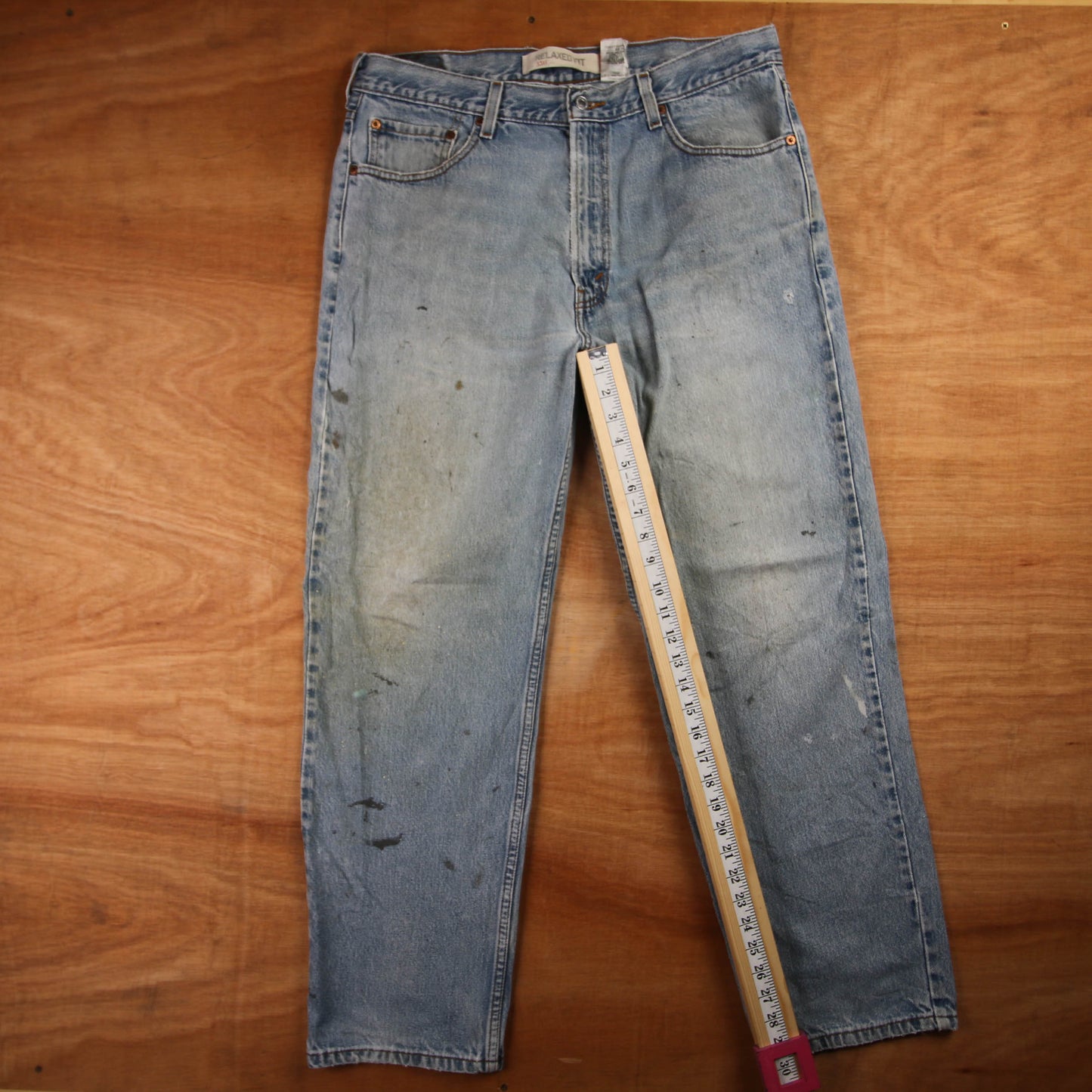 Levi's 550 Red Tab W36 L30 Tapered Leg Relaxed Fit Blue Denim Jeans
