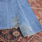 Wrangler W28 L34 Straight Leg Relaxed Fit Classic Ripped Style Blue Denim Jeans