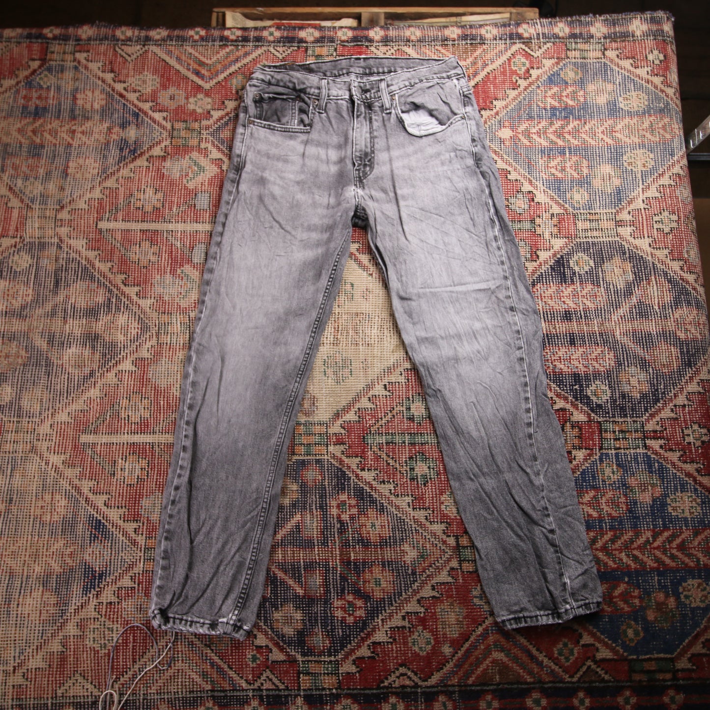 Levi's 502 W30 L28 Tapered Leg Regular Fit Grey Denim Jeans
