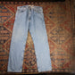 Levi's Signature W38 L30 Straight Leg Loose Fit Blue Denim Jeans