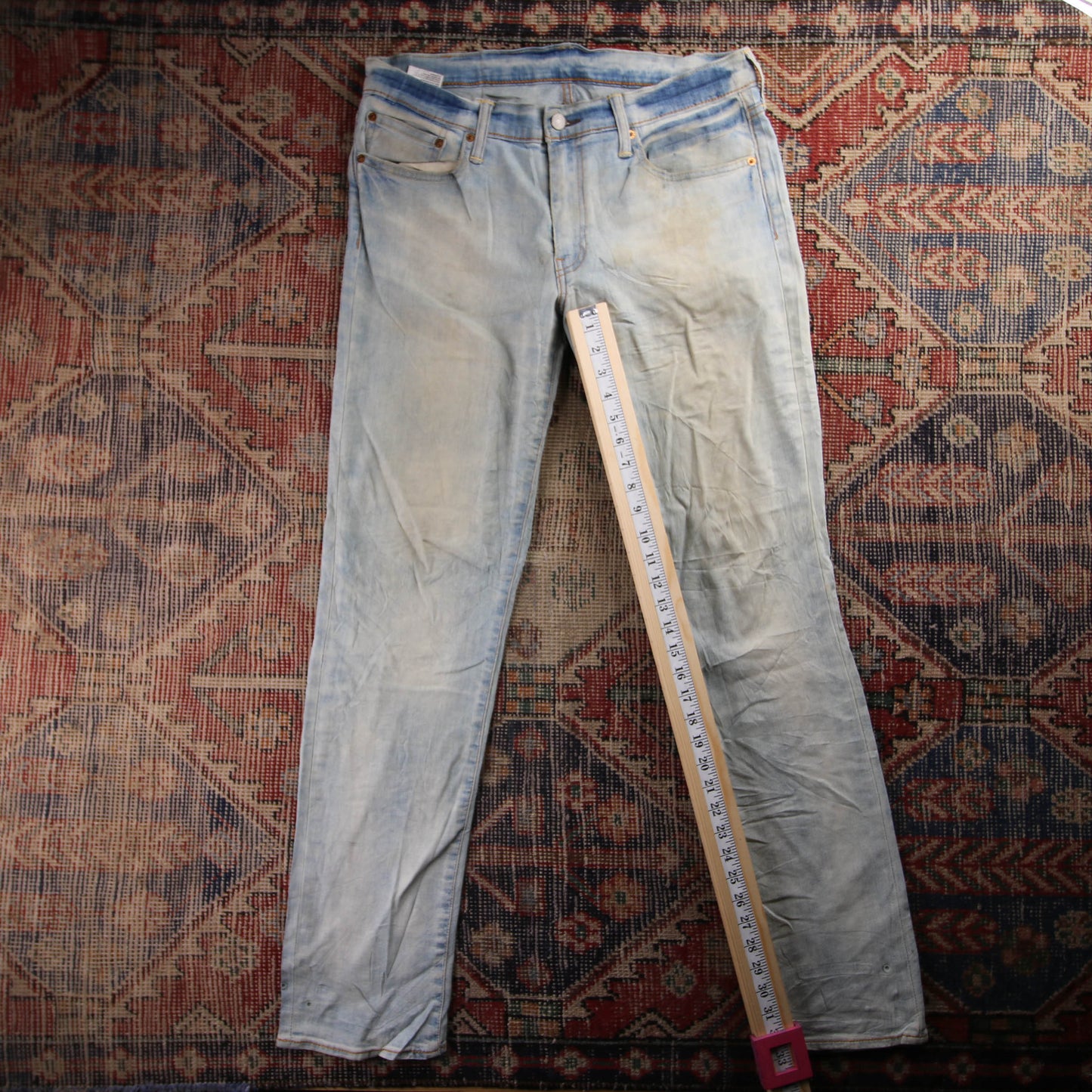 Levi's 511 Red Tab W34 L33 Slim Fit Blue Denim Jeans