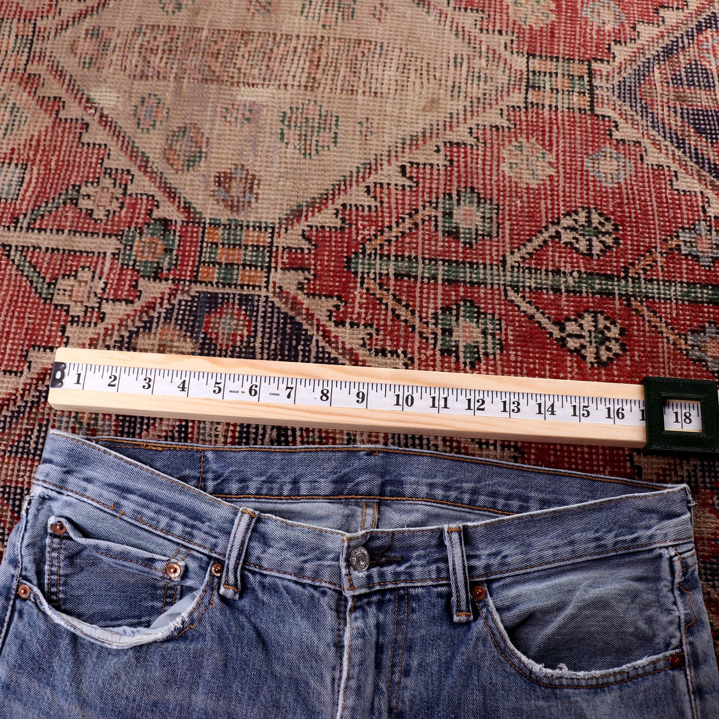 Levi's Orange Tab W36 L30 Straight Classic Ripped Style Blue Denim Jeans