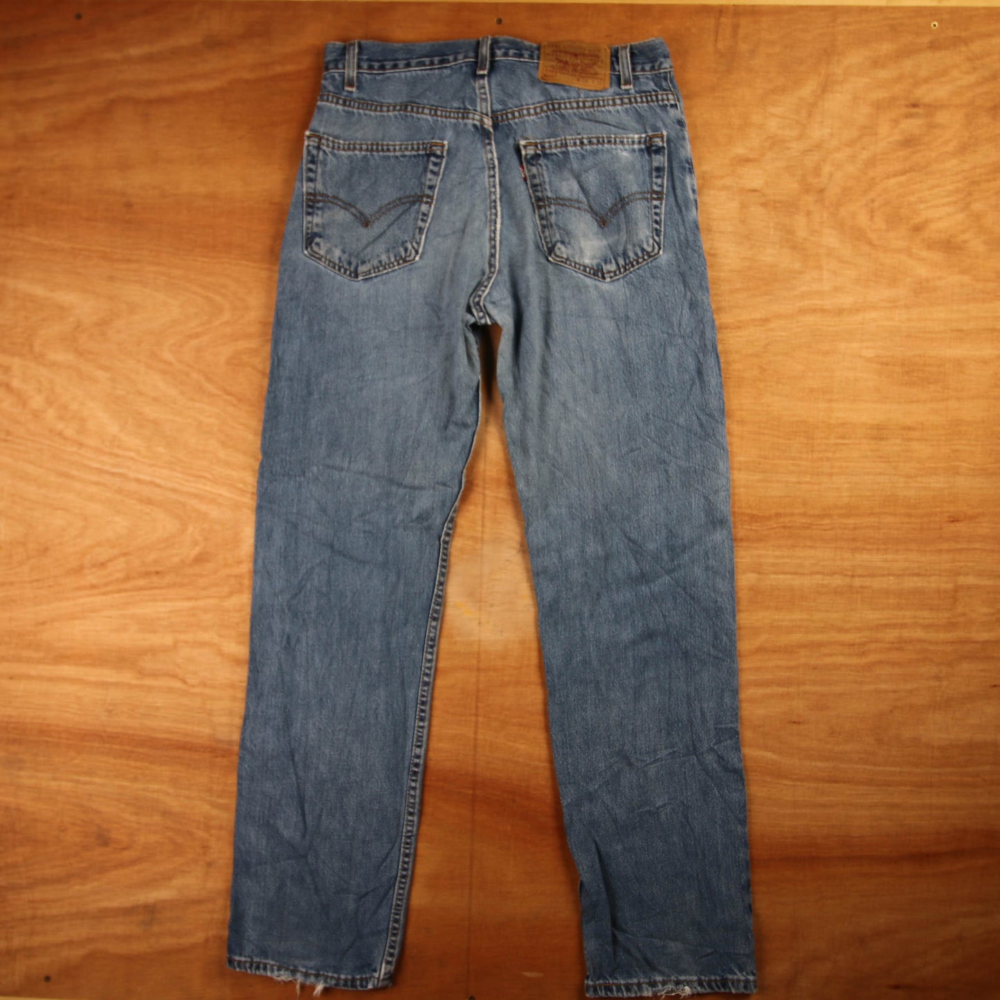 Levi's 505 Red Tab W32 L31 Straight Leg Regular Fit Blue Denim Jeans