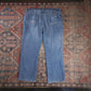 Wrangler W44 L27 Straight Leg Relaxed Fit Blue Denim Jeans