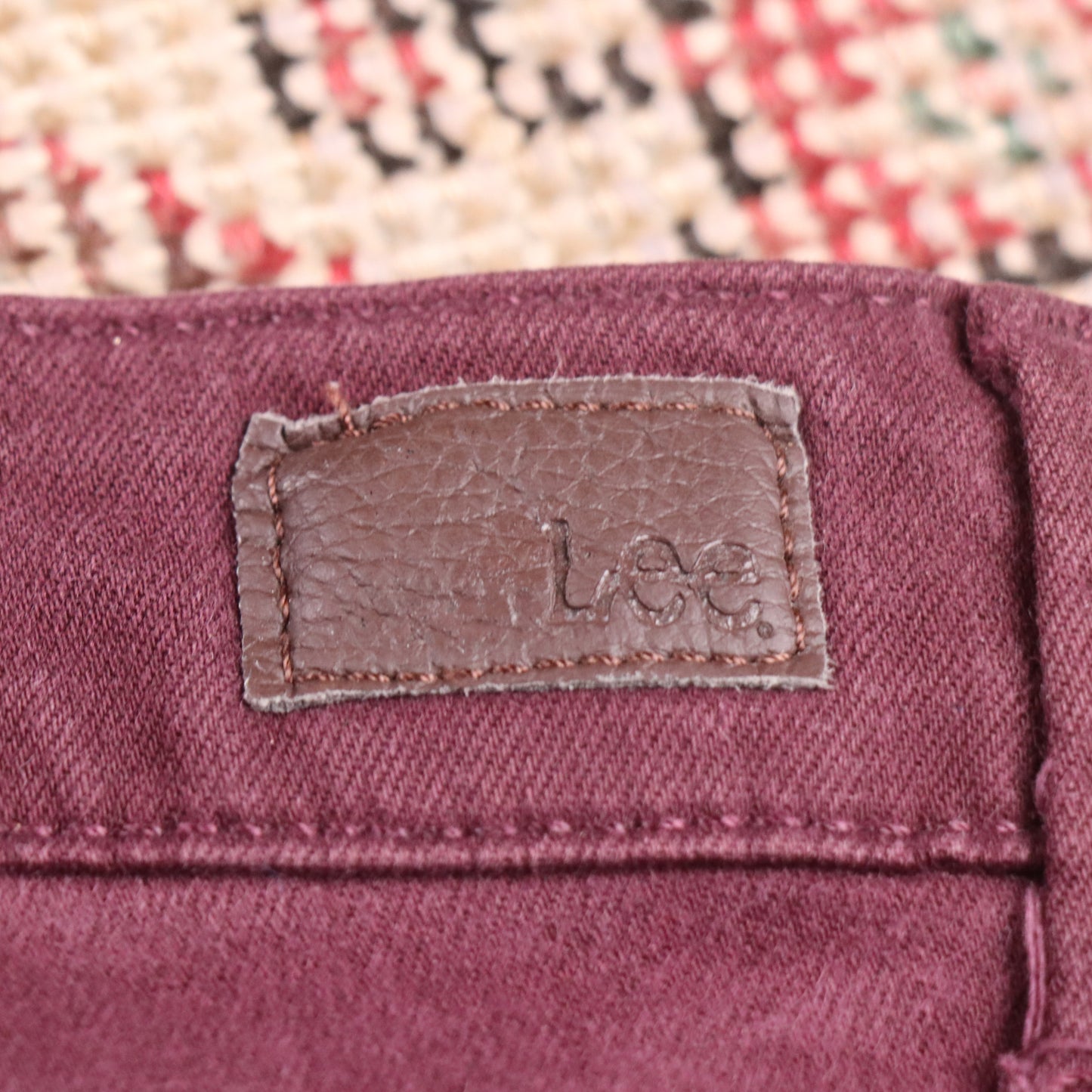 Lee W28 L27 Straight Leg Red Denim Jeans