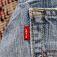 Levi's 514 W24 L25 Straight Leg Classic Ripped Style Blue Denim Jeans