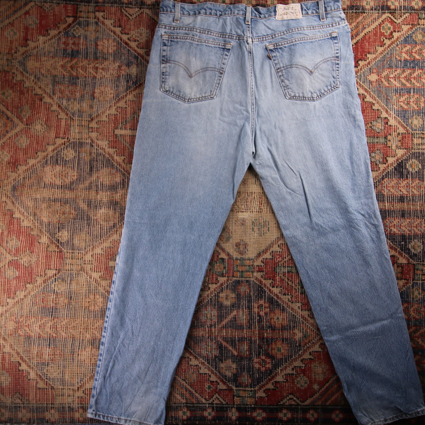 Levi's 505 Orange Tab W42 L33 Straight Leg Regular Fit Blue Denim Jeans