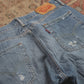Levi's 511 W34 L32 Slim Fit Classic Ripped Style Blue Denim Jeans